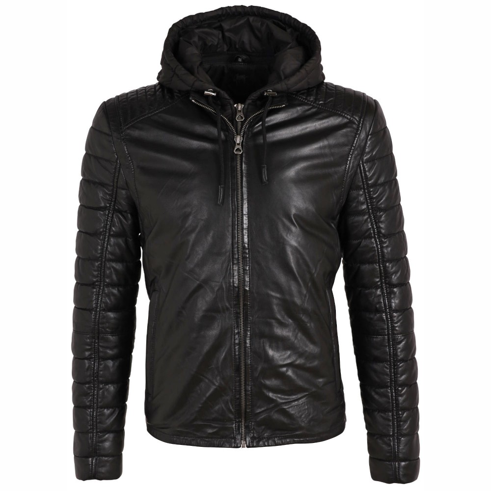 Geaca de Iarna din Piele Barbati Gipsy Neagra GMLonso Geaca de Iarna din Piele Barbati Gipsy Neagra GMLonso - readytowear.ro