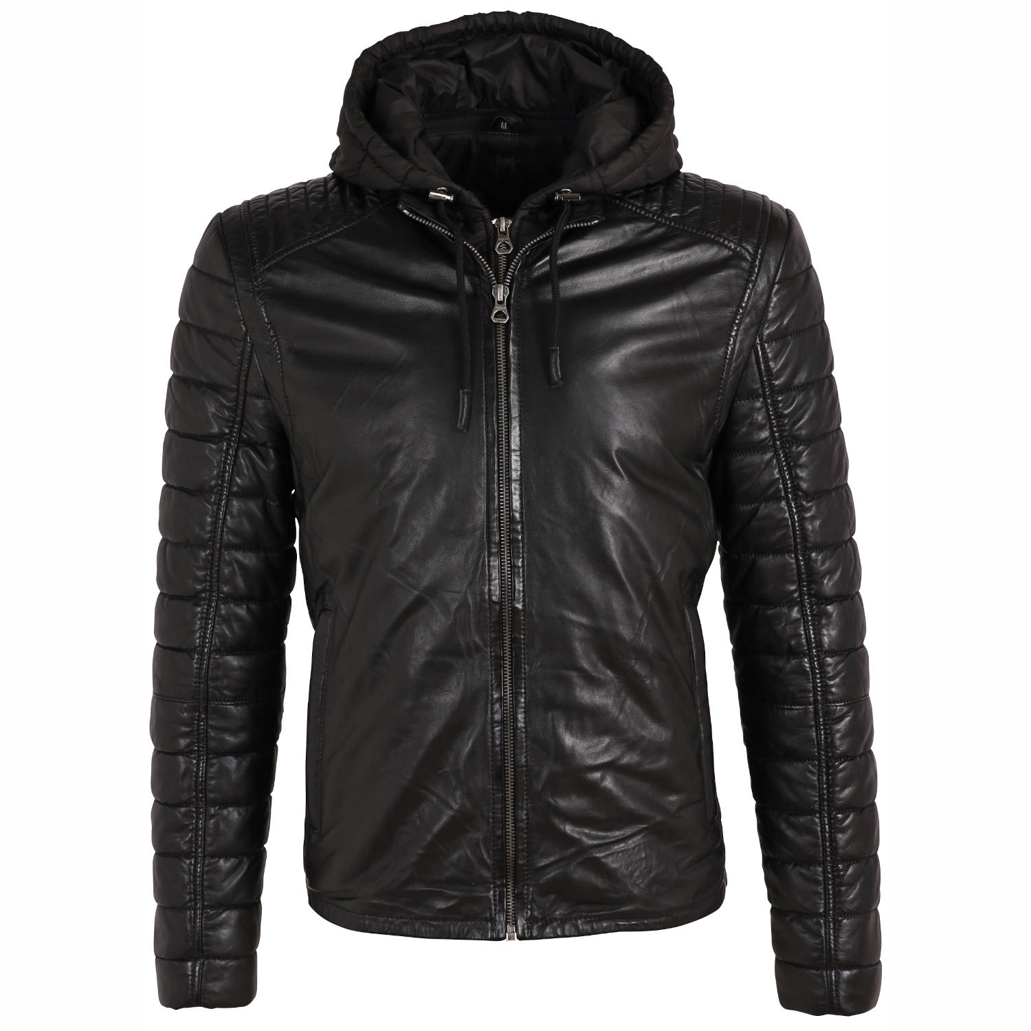 Geaca de Iarna din Piele Barbati Gipsy Neagra GMLonso – Black Friday