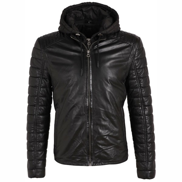 Geaca de Iarna din Piele Barbati Gipsy Neagra GMLonso – Black Friday — fotografia 1