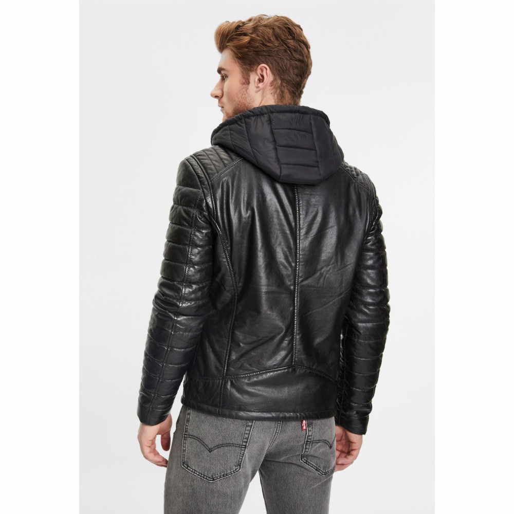 Geaca de Iarna din Piele Barbati Gipsy Neagra GMLonso Geaca de Iarna din Piele Barbati Gipsy Neagra GMLonso - readytowear.ro