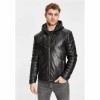 Geaca de Iarna din Piele Barbati Gipsy Neagra GMLonso – Black Friday