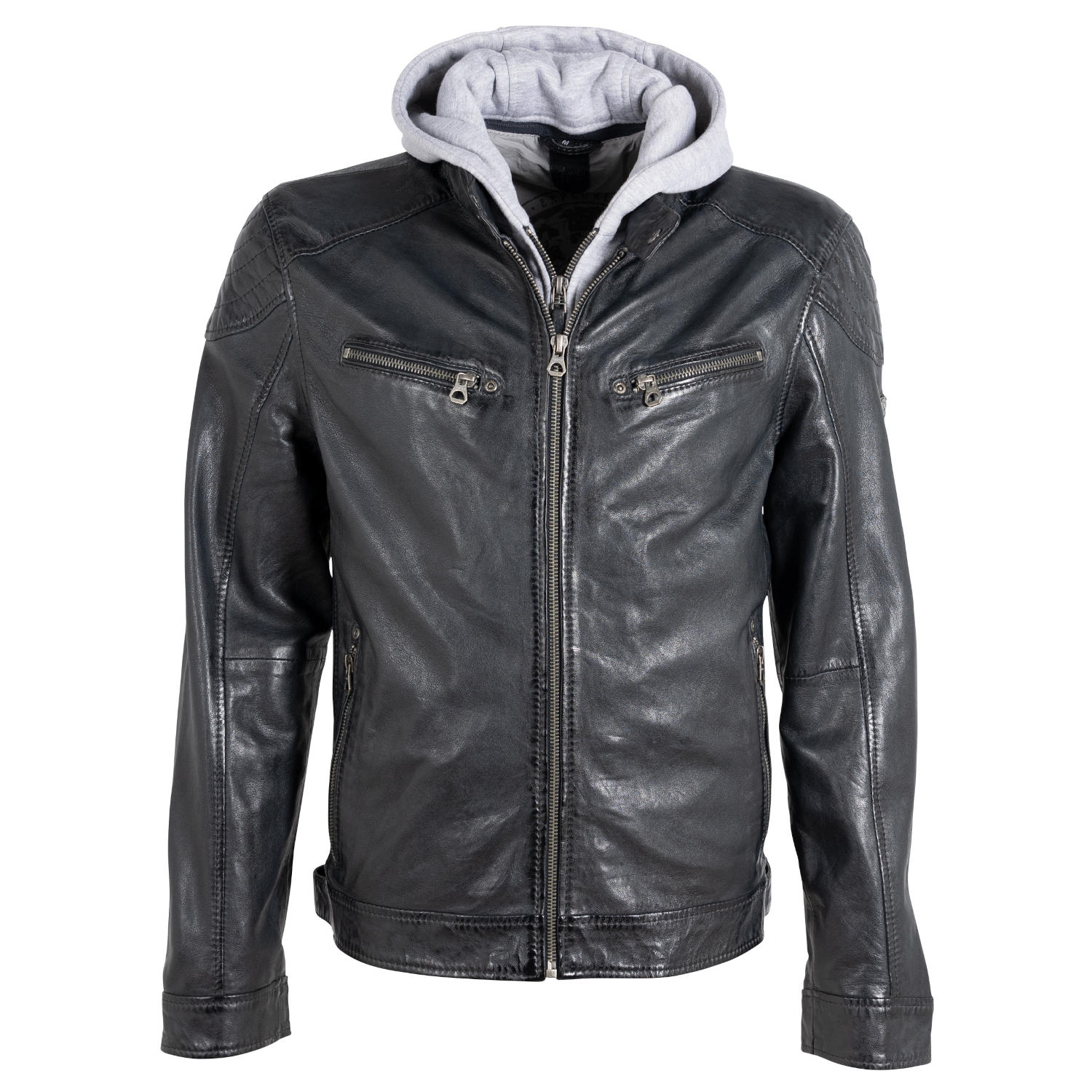 Geaca de Piele Barbati Gipsy Bleumarin Inchis GMLyron – IMBRACAMINTE