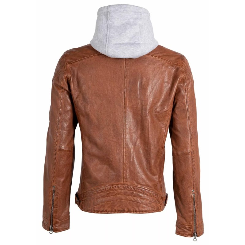 Geaca de Piele Barbati Gipsy Coniac GMLyron – IMBRACAMINTE