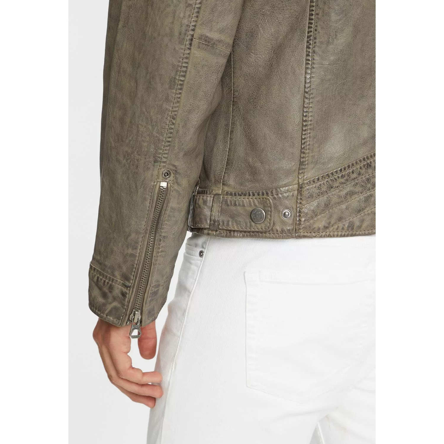 Geaca de Piele Barbati Gipsy Gri GMLyron – IMBRACAMINTE