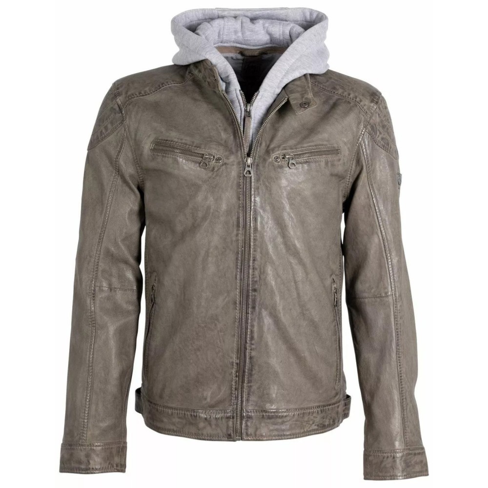 Geaca de Piele Barbati Gipsy Gri GMLyron Geaca de Piele Barbati Gipsy Gri GMLyron - readytowear