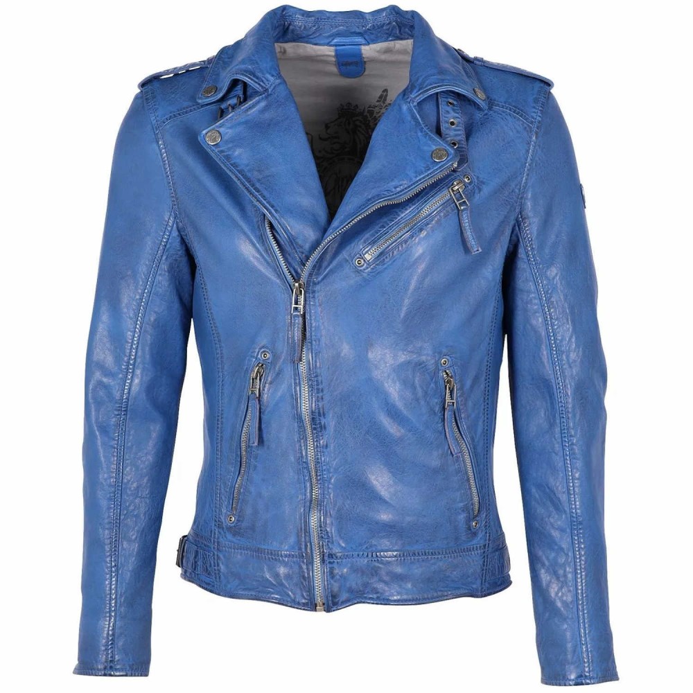 Geaca de Piele Barbati Gipsy Albastru Marin GMMalic S22 SF STUV Geaca de Piele Barbati Gipsy Albastru Marin GMMalic S22 SF STUV - readytowear.ro