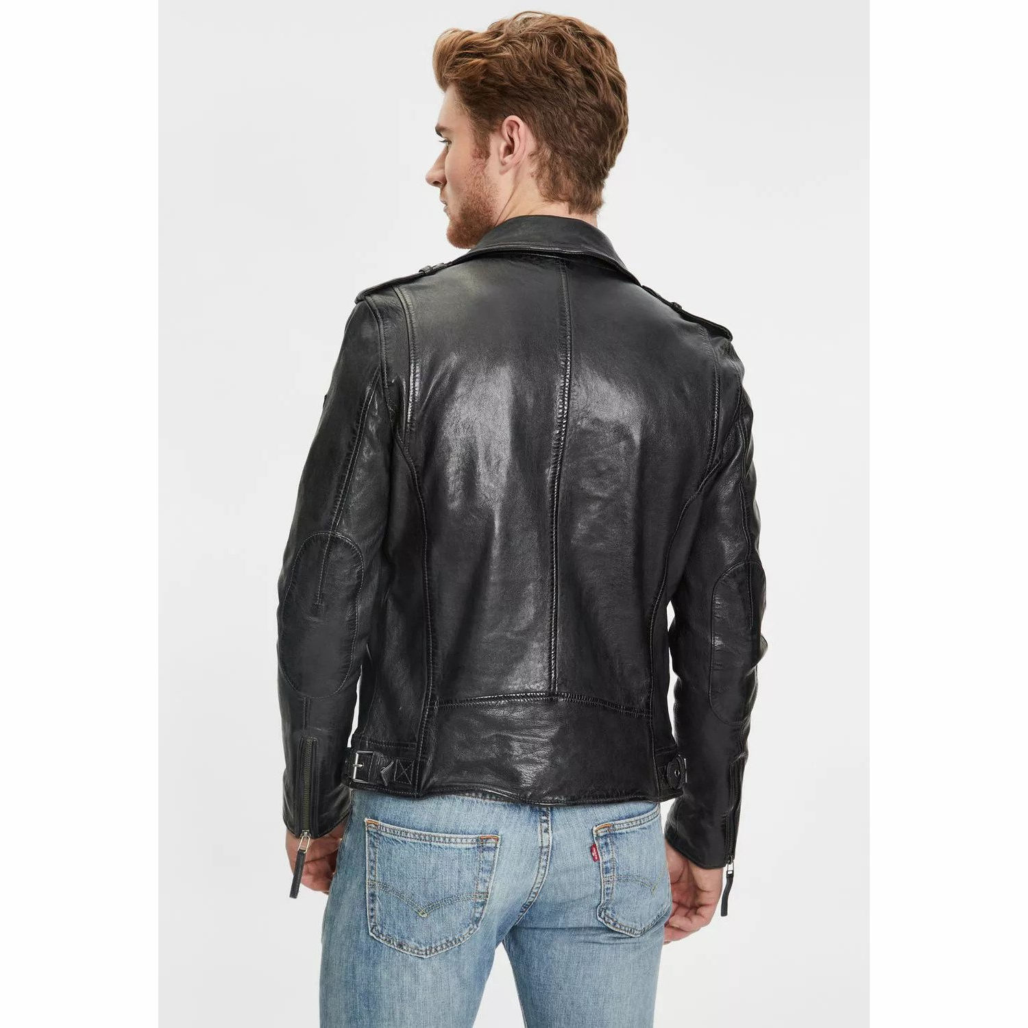 Geaca de Piele Barbati Gipsy Antracit GMMalic – Black Friday