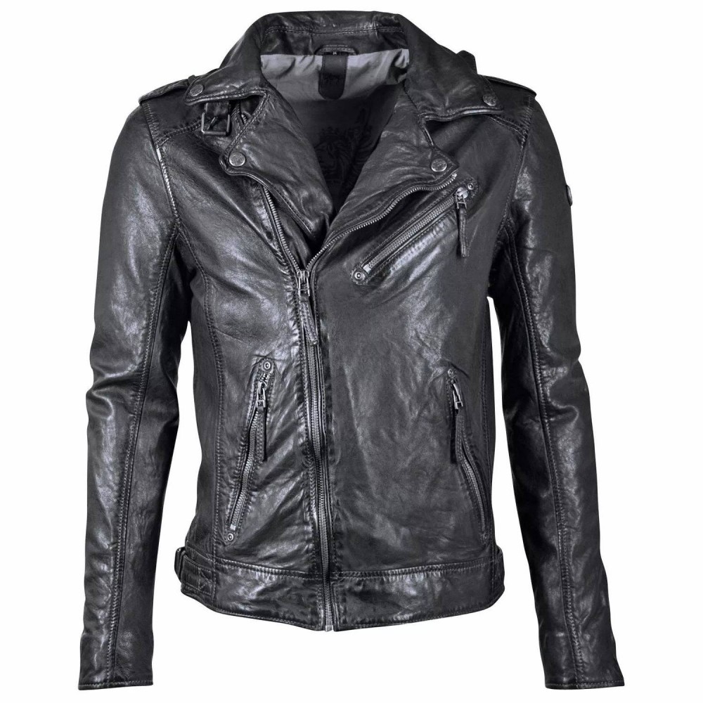 Geaca de Piele Barbati Gipsy Antracit GMMalic Geaca de Piele Barbati Gipsy Antracit GMMalic - readytowear