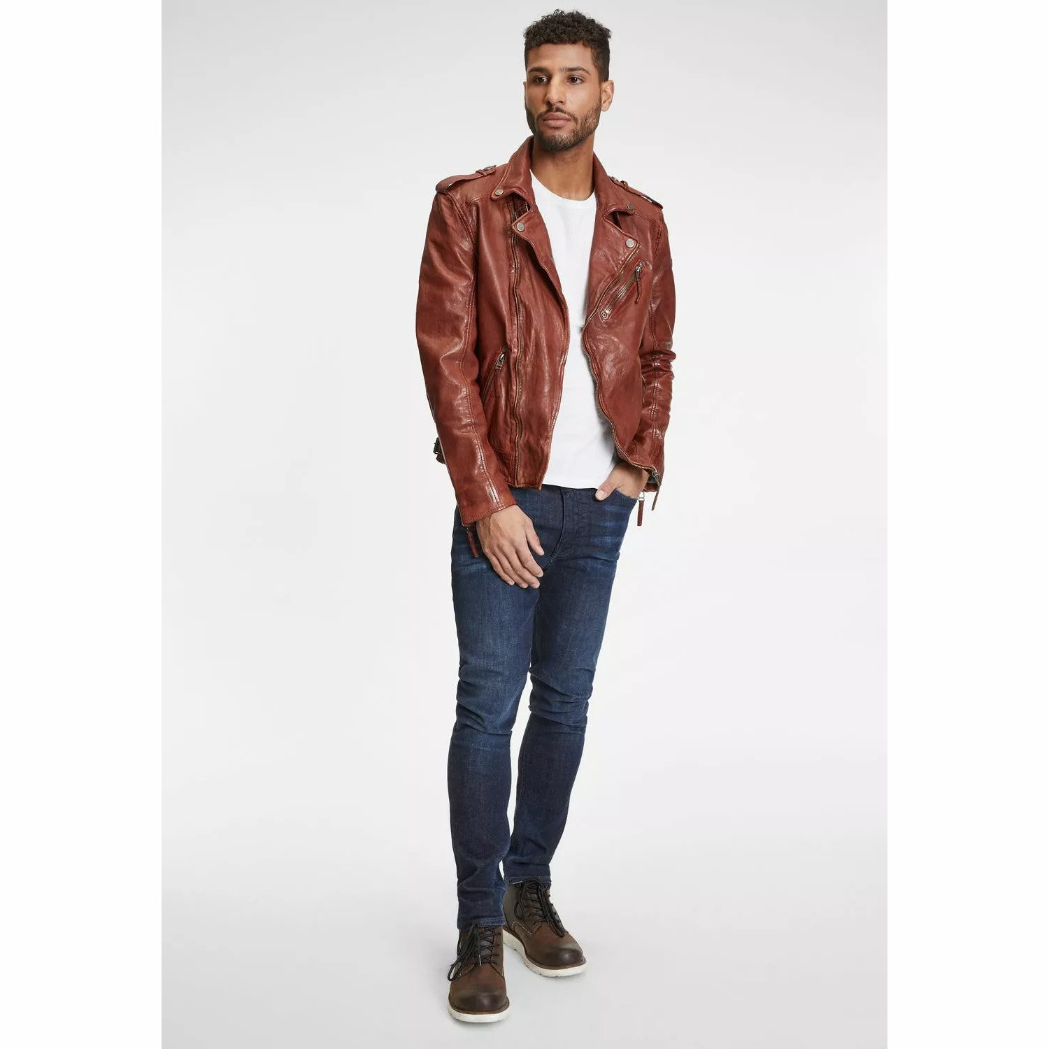 Geaca de Piele Barbati Gipsy Coniac GMMalic S22 SF STUV – Black Friday