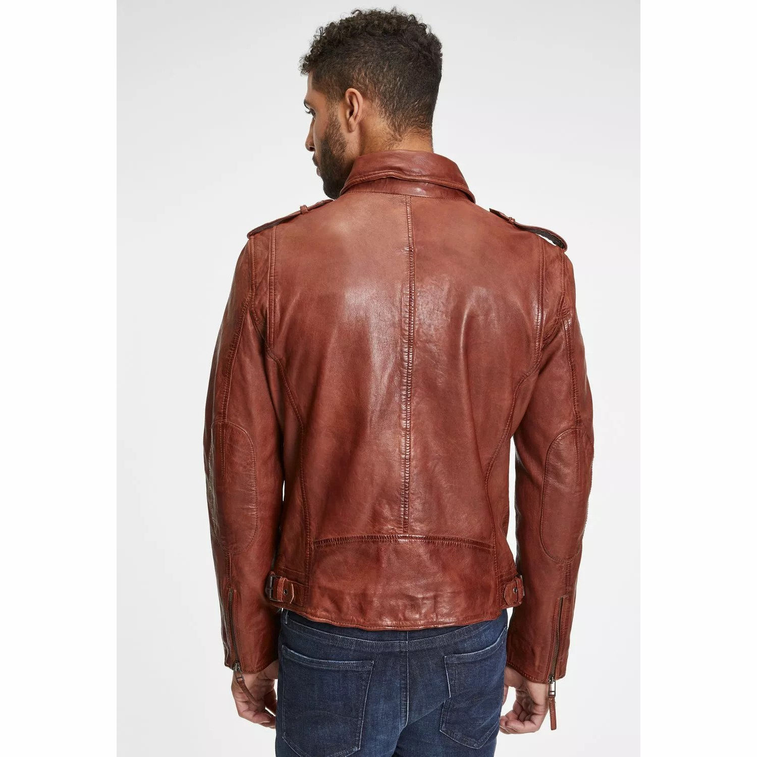 Geaca de Piele Barbati Gipsy Coniac GMMalic S22 SF STUV – Black Friday