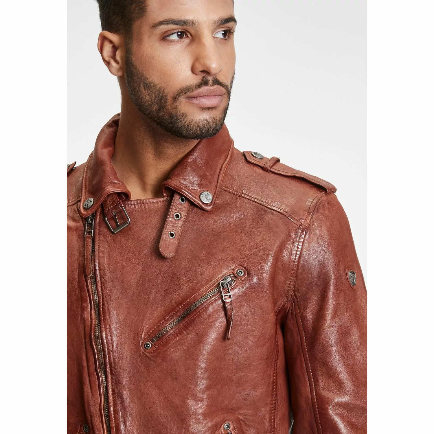 Geaca de Piele Barbati Gipsy Coniac GMMalic S22 SF STUV – Black Friday