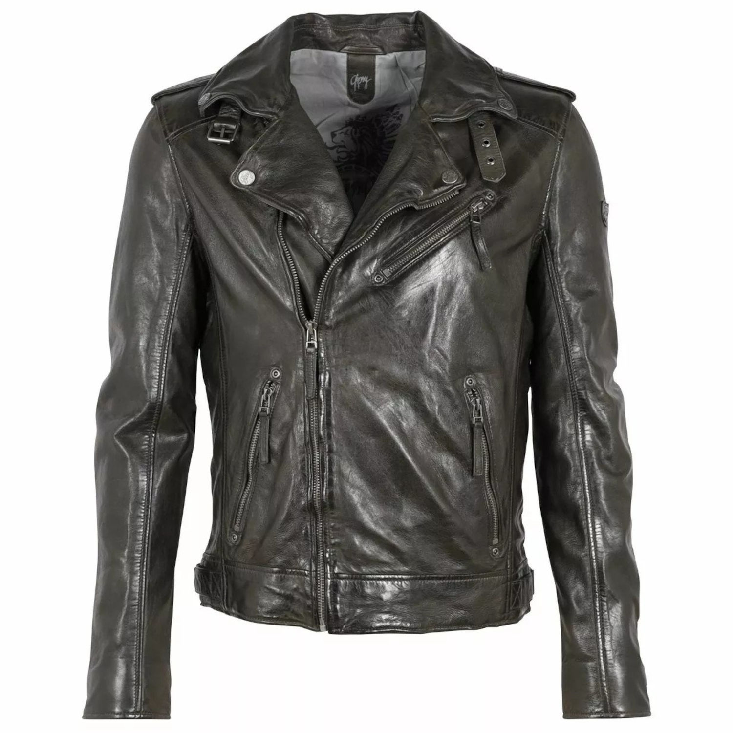 Geaca de Piele Barbati Gipsy Olive GMMalic S22 SF STUV – Black Friday