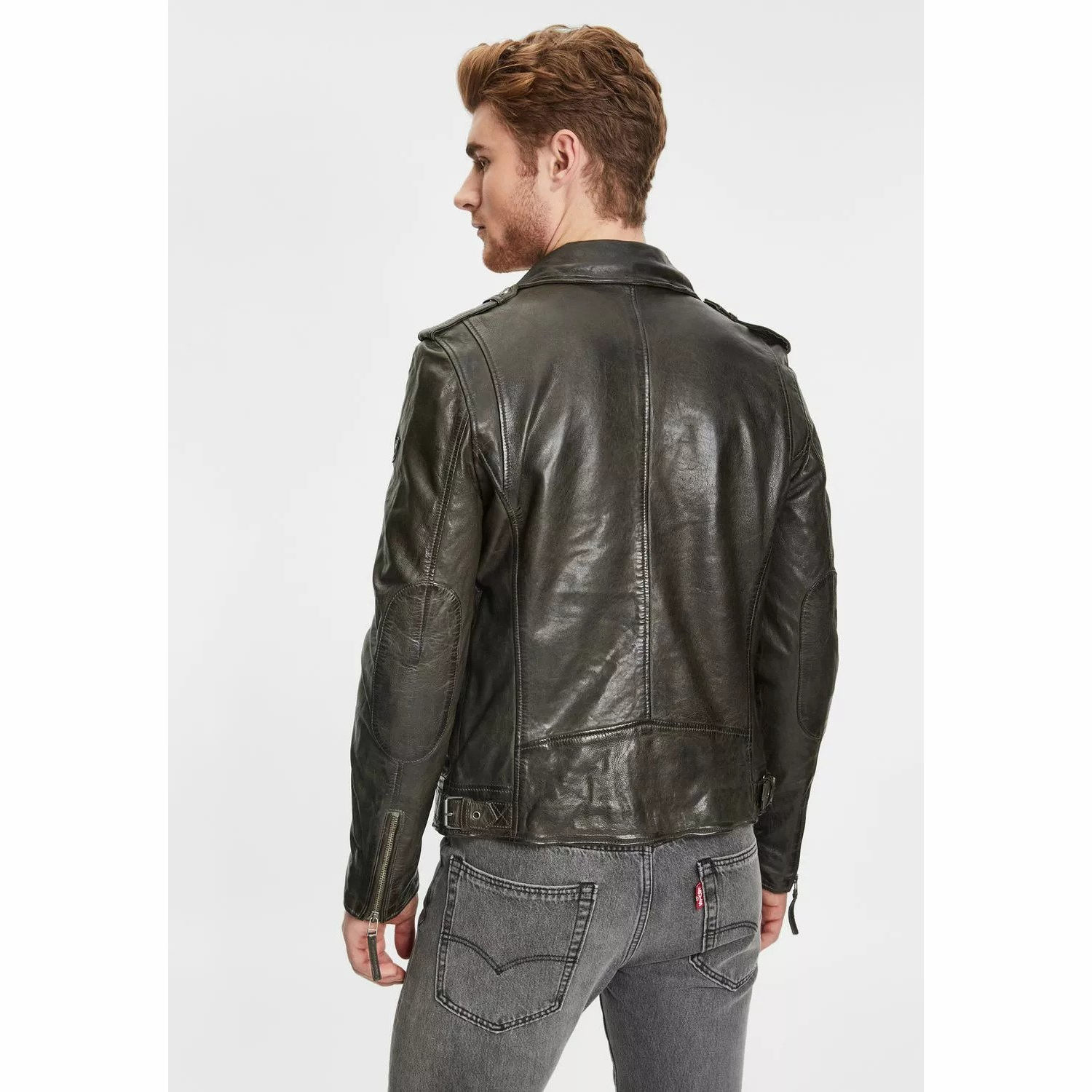 Geaca de Piele Barbati Gipsy Olive GMMalic S22 SF STUV – Black Friday