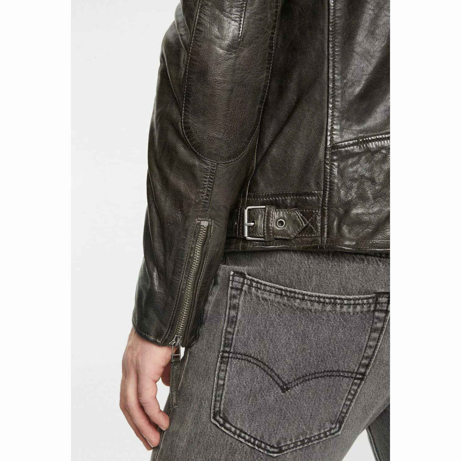 Geaca de Piele Barbati Gipsy Olive GMMalic S22 SF STUV – Black Friday
