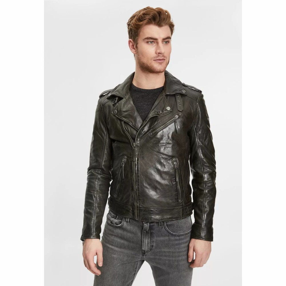Geaca de Piele Barbati Gipsy Olive GMMalic Geaca de Piele Barbati Gipsy Olive GMMalic - readytowear.ro