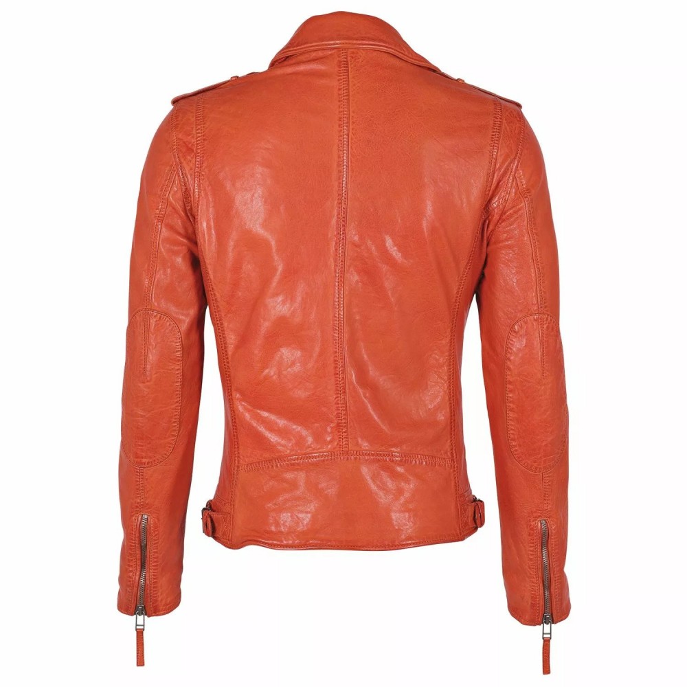 Geaca de Piele Barbati Gipsy Portocalie GMMalic S22 SF STUV Geaca de Piele Barbati Gipsy Portocalie GMMalic S22 SF STUV - readytowear.ro