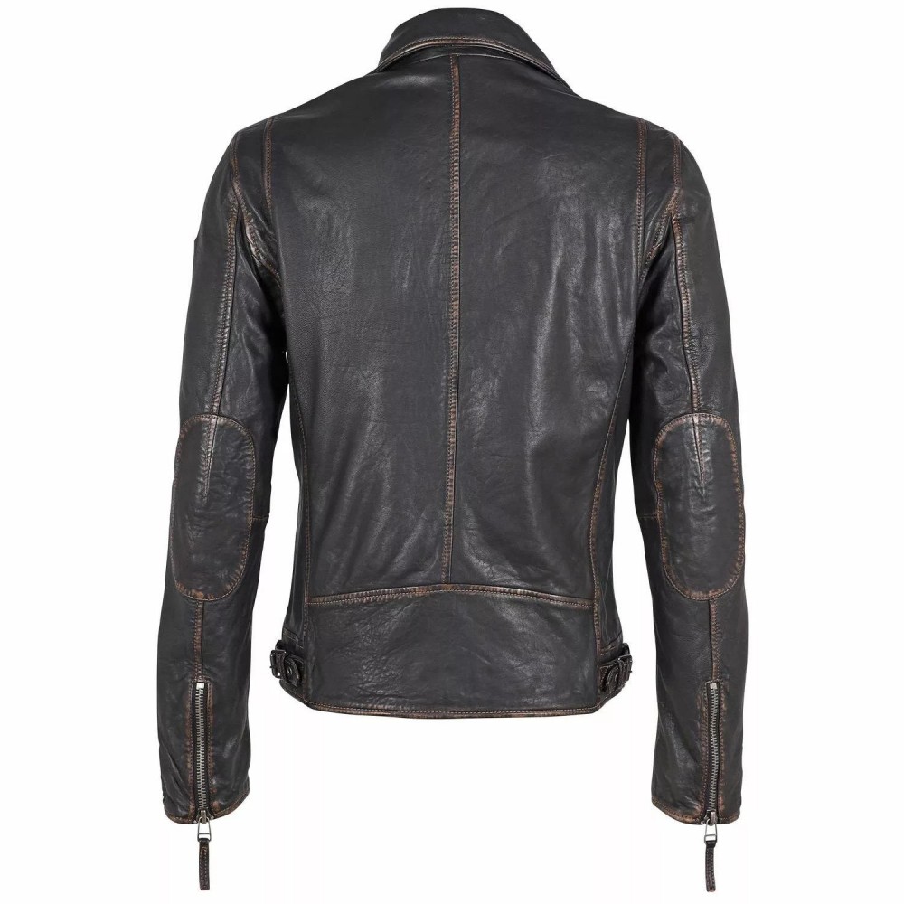 Geaca de Piele Barbati Gipsy Negru Antic GMMavric SF LROV geci de piele - readytowear.ro