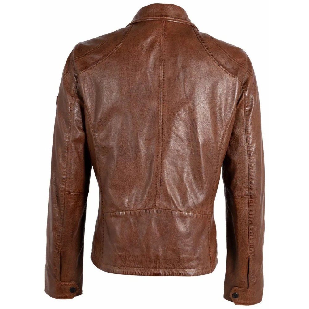 Geaca de Piele Barbati Gipsy Castanie GMMelvin Geaca de Piele Barbati Gipsy Castanie GMMelvin - readytowear.ro