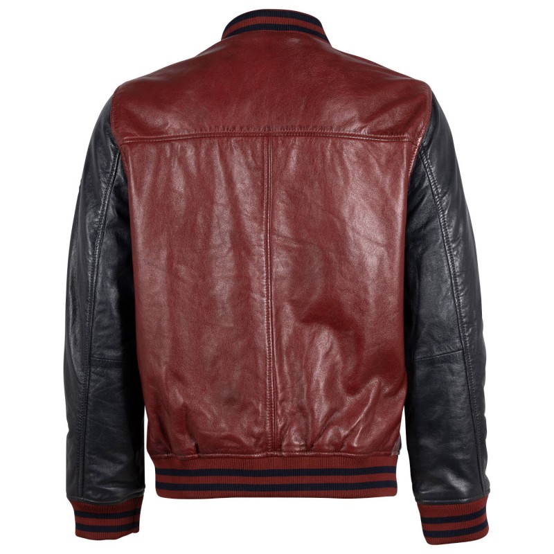 Geaca de Piele Barbati Gipsy Visiniu/Bleumarin GMMuno – Black Friday Geaca de Piele Barbati Gipsy Visiniu/Bleumarin GMMuno – Black Friday