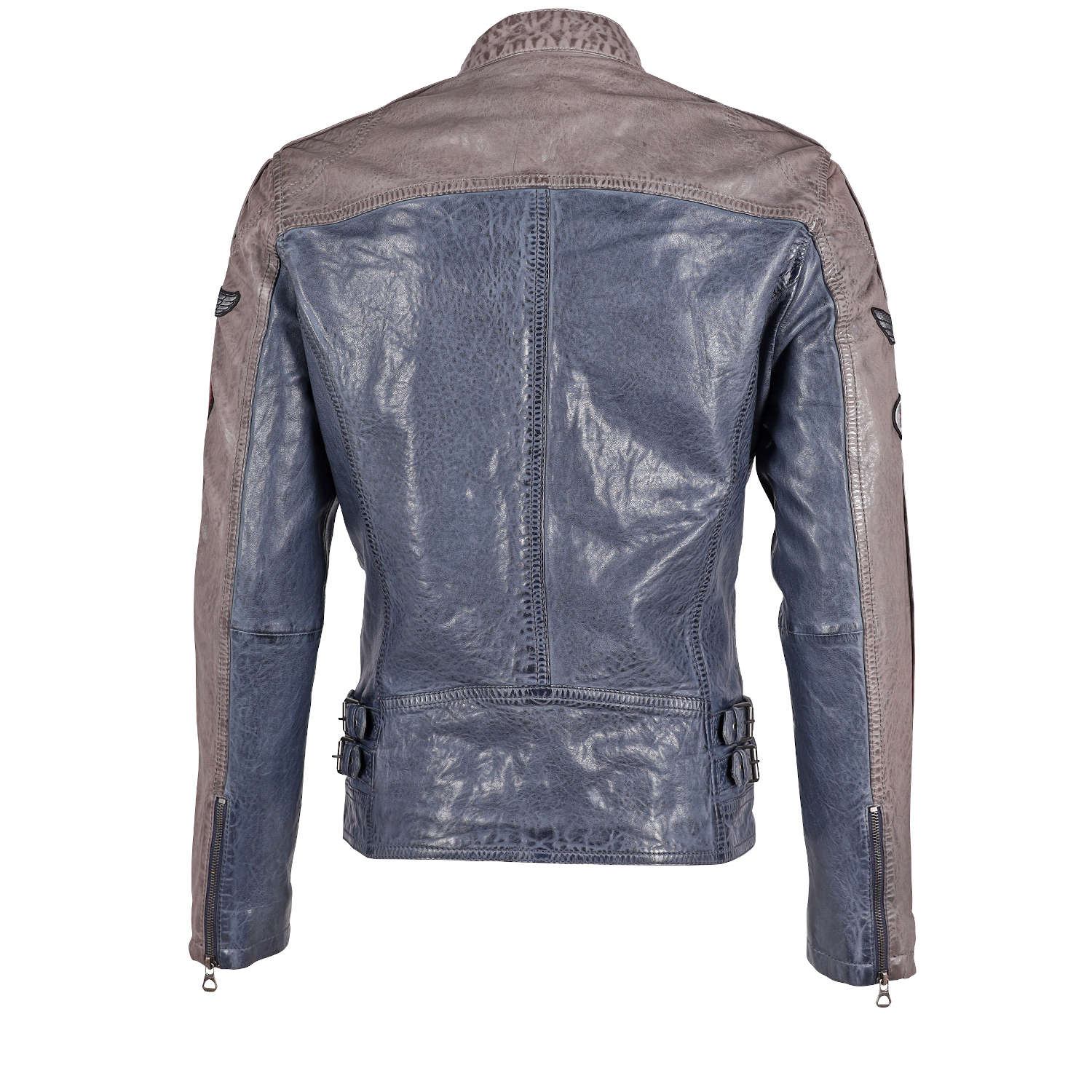 Geaca de Piele Barbati Gipsy Albastru/Gri Argintiu GMMylow LARIV – IMBRACAMINTE Geaca de Piele Barbati Gipsy Albastru/Gri Argintiu GMMylow LARIV – IMBRACAMINTE