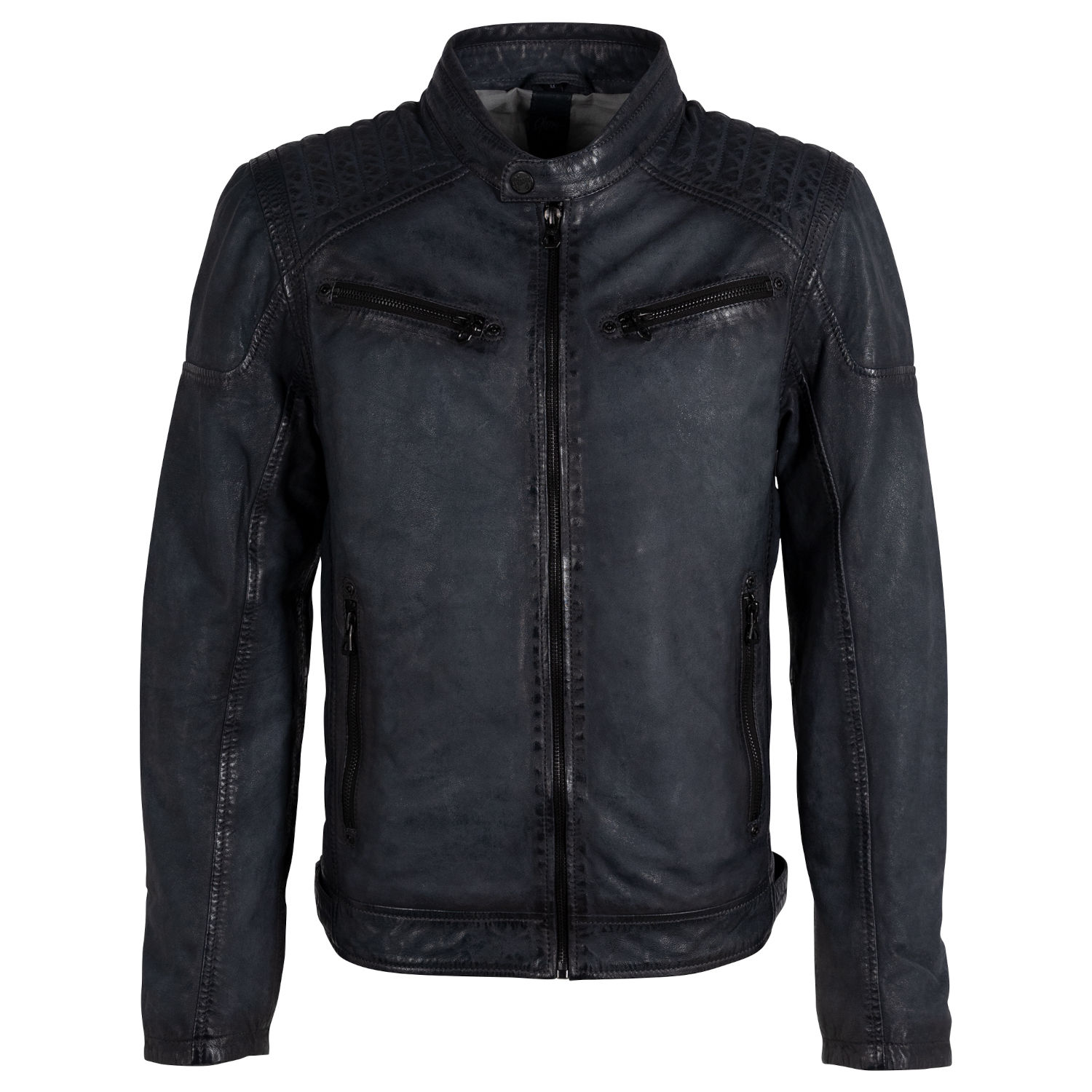 Geaca de Piele Barbati Gipsy Bleumarin/Gri GMNatico – Black Friday