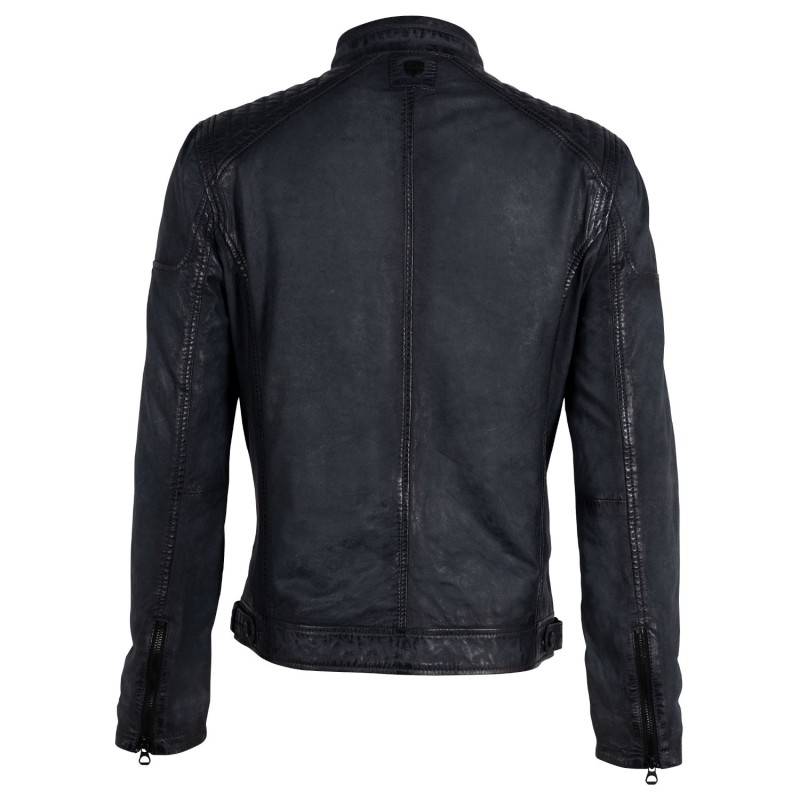 Geaca de Piele Barbati Gipsy Bleumarin/Gri GMNatico – IMBRACAMINTE