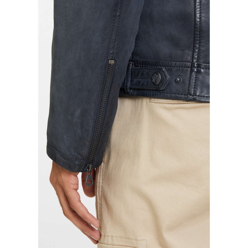 Geaca de Piele Barbati Gipsy Bleumarin/Gri GMNatico – IMBRACAMINTE