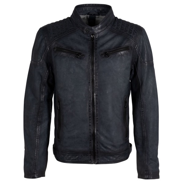 Geaca de Piele Barbati Gipsy Bleumarin/Gri GMNatico – Black Friday — fotografia 3