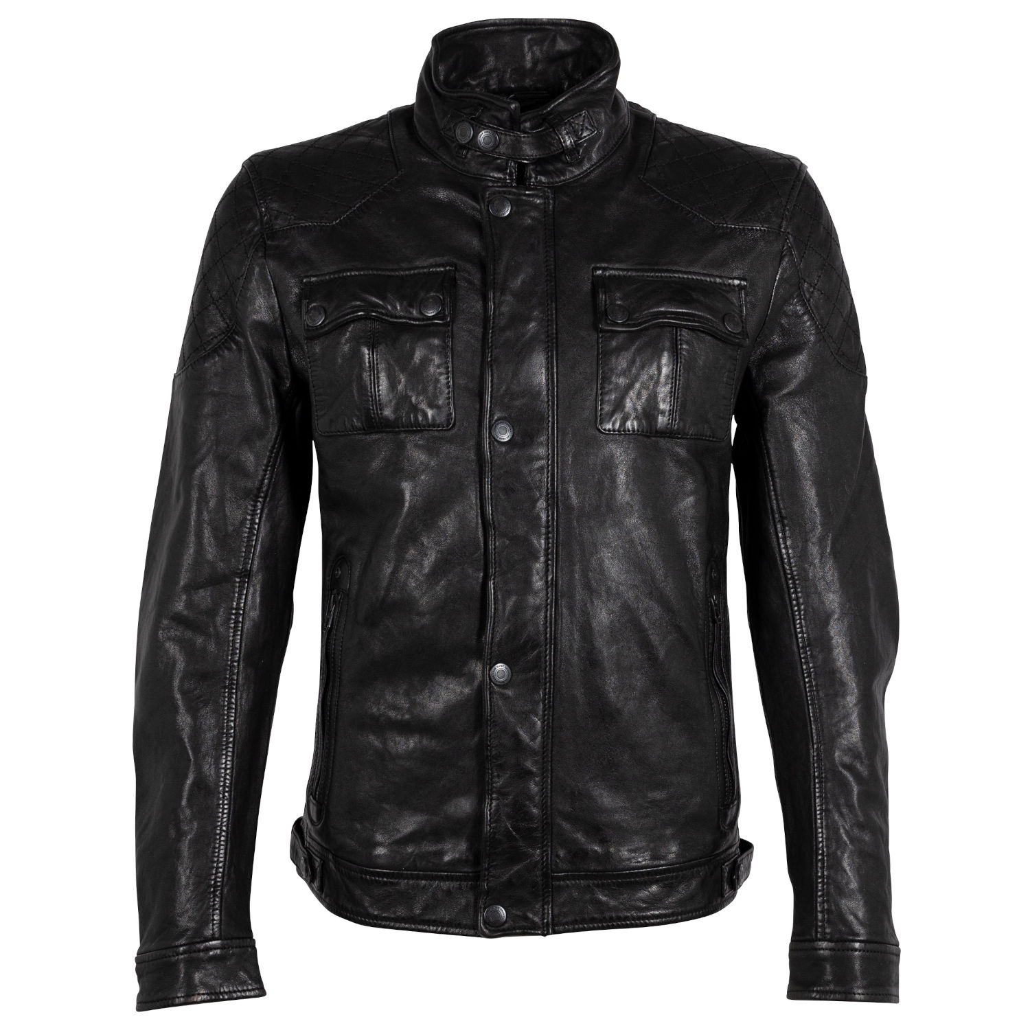 Geaca de Piele Barbati Gipsy Neagra GMNevado – Black Friday
