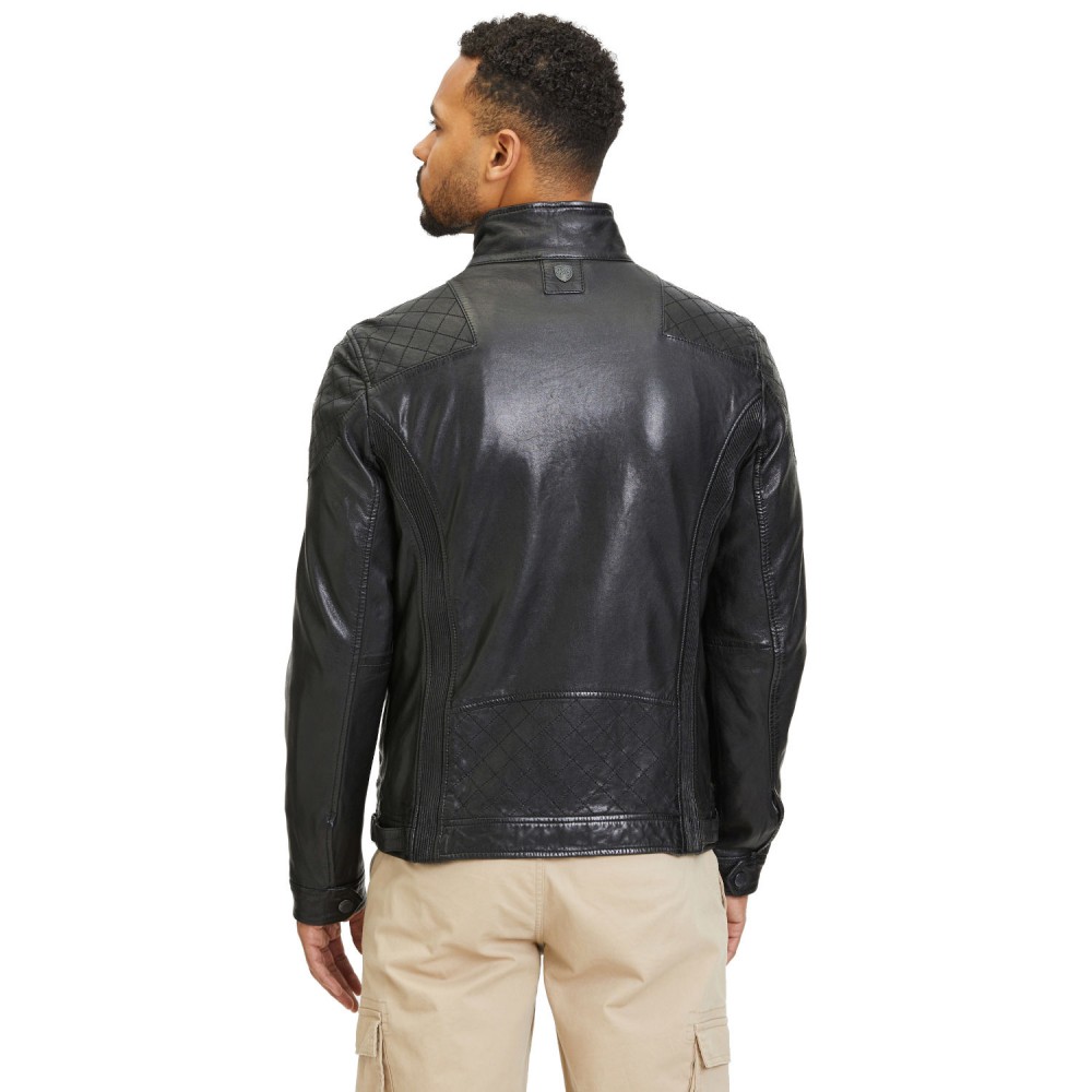 Geaca de Piele Barbati Gipsy Neagra GMNevado