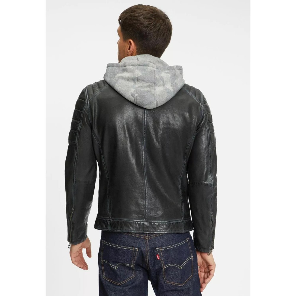 Geaca de Piele Barbati Gipsy Negru/Gri GMOrmey Geaca de Piele Barbati Gipsy Negru/Gri GMOrmey - readytowear.ro