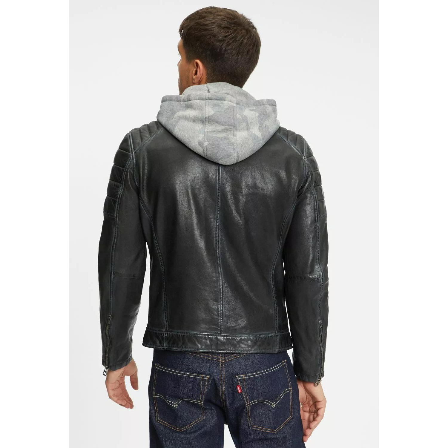 Geaca de Piele Barbati Gipsy Negru/Gri GMOrmey – Geci de Piele Geaca de Piele Barbati Gipsy Negru/Gri GMOrmey – Geci de Piele