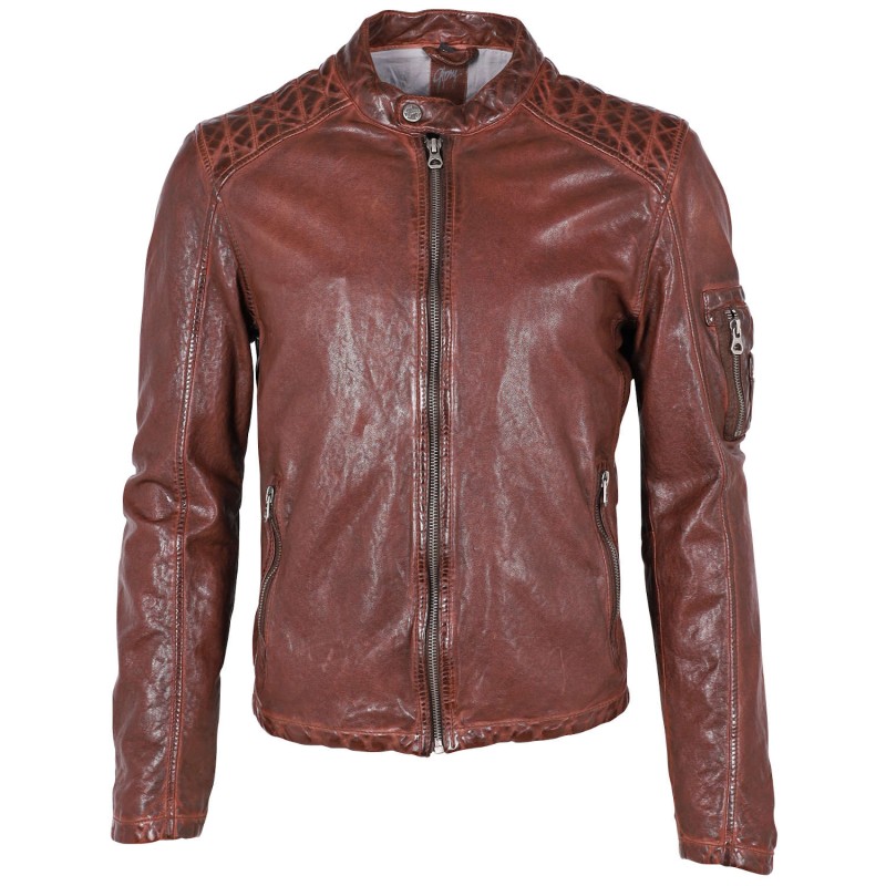 Geaca de Piele Barbati Gipsy Castanie GMPidger LGAWV – IMBRACAMINTE Geaca de Piele Barbati Gipsy Castanie GMPidger LGAWV – IMBRACAMINTE