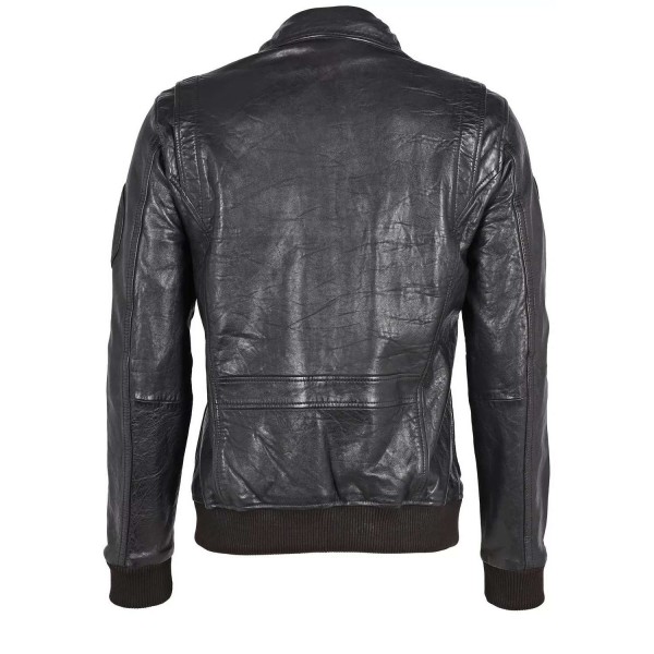 Geaca de Piele Barbati Gipsy Neagra GMPiper S22 STUV – IMBRACAMINTE — fotografia 2