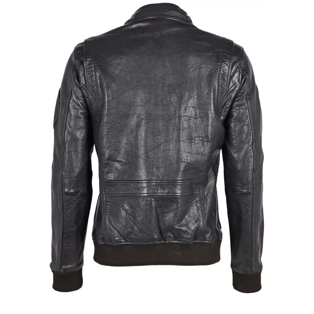 Geaca de Piele Barbati Gipsy Neagra GMPiper S22 STUV geci de piele - readytowear.ro