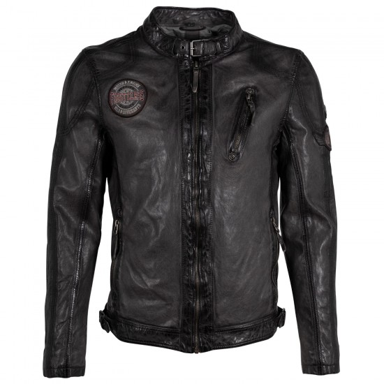 Geaca de Piele Barbati Gipsy Gri GMRakva Geaca de Piele Barbati Gipsy Gri GMRakva