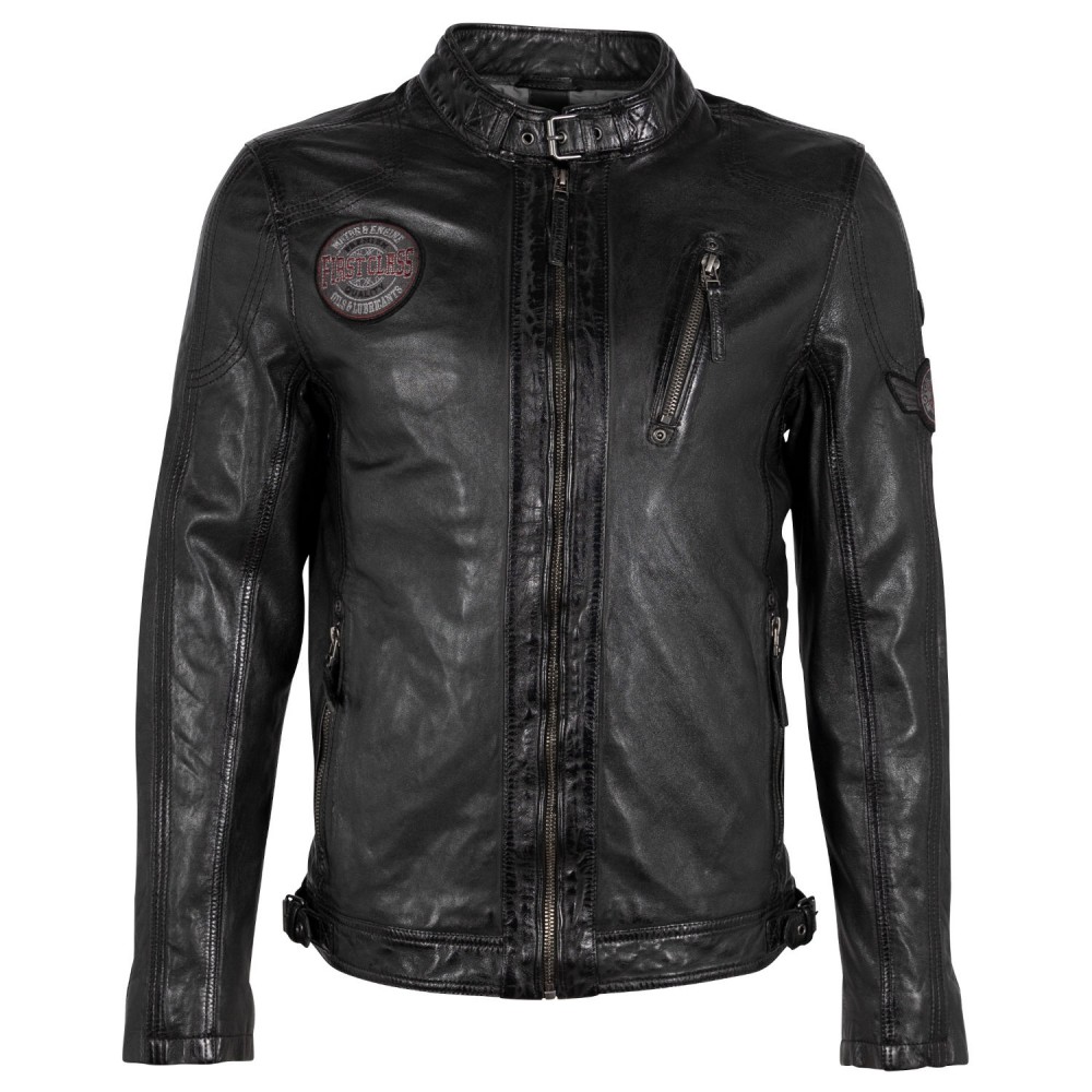 Geaca de Piele Barbati Gipsy Olive Inchis GMRakva Geaca de Piele Barbati Gipsy Olive Inchis GMRakva - readytowear.ro