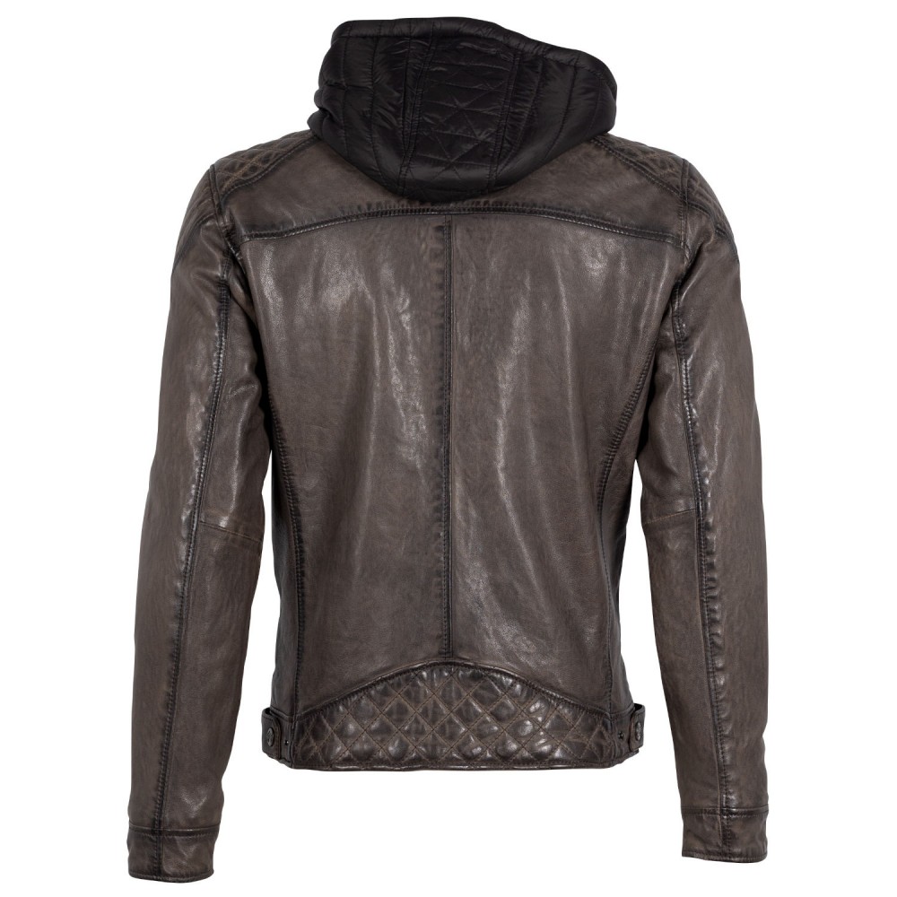 Geaca de Piele Barbati Gipsy Gri GMRao Geaca de Piele Barbati Gipsy Gri GMRao - readytowear.ro