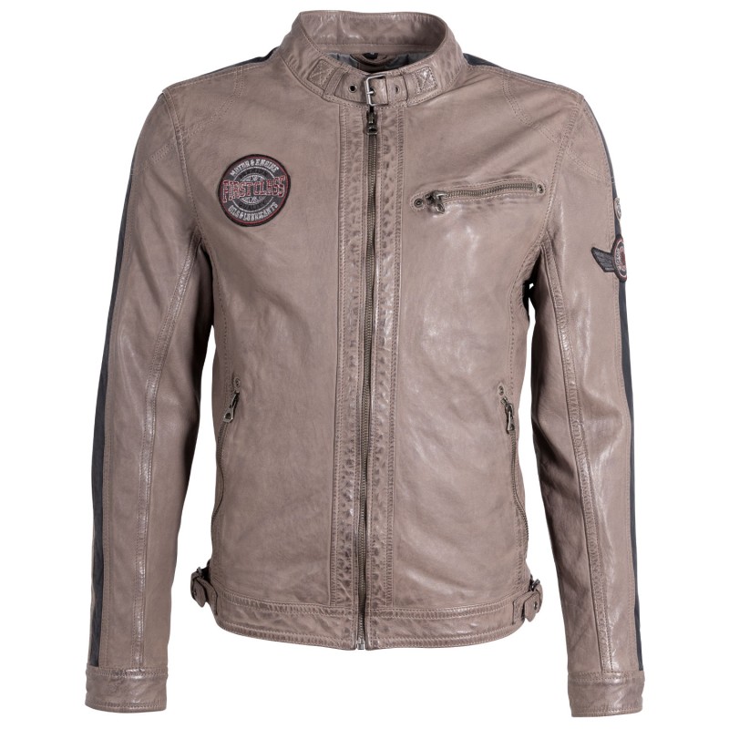 Geaca de Piele Barbati Gipsy Gri/Bleumarin GMRaysam – IMBRACAMINTE Geaca de Piele Barbati Gipsy Gri/Bleumarin GMRaysam – IMBRACAMINTE