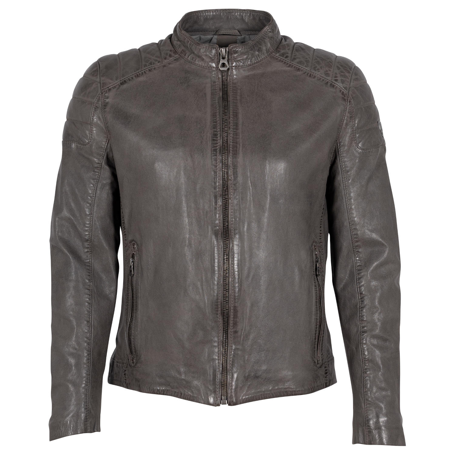 Geaca de Piele Barbati Gipsy Gri GMRemko – Black Friday