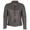 Geaca de Piele Barbati Gipsy Gri GMRemko – Black Friday
