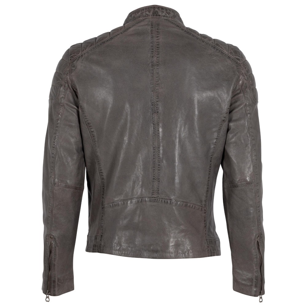 Geaca de Piele Barbati Gipsy Gri GMRemko – Black Friday