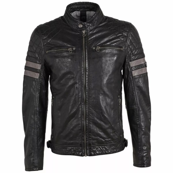 Geaca de Piele Barbati Gipsy Neagra GMRemsi SF LASHV – Black Friday — fotografia 1