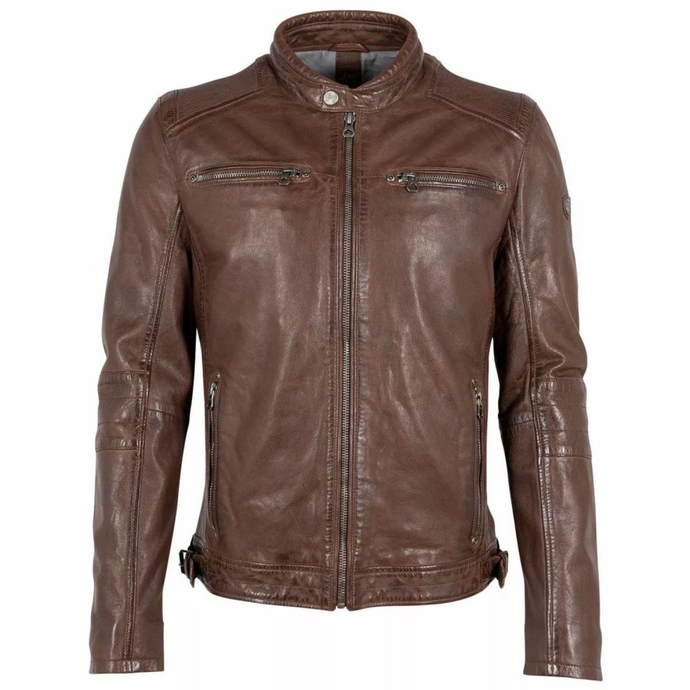 Geaca de Piele Barbati Gipsy Coniac Inchis GMRian LABOV Geaca de Piele Barbati Gipsy Coniac Inchis GMRian LABOV - readytowear.ro