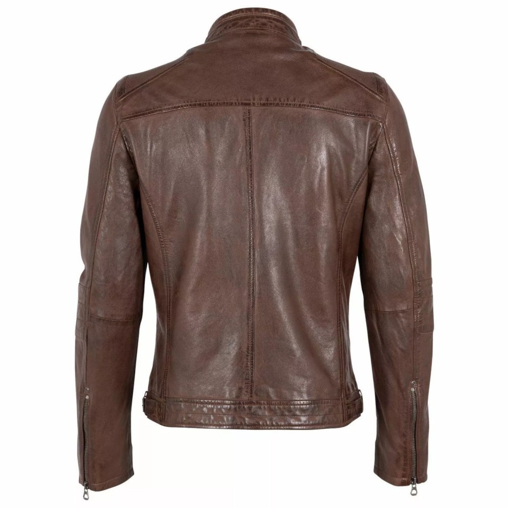 Geaca de Piele Barbati Gipsy Coniac Inchis GMRian LABOV Geaca de Piele Barbati Gipsy Coniac Inchis GMRian LABOV - readytowear.ro