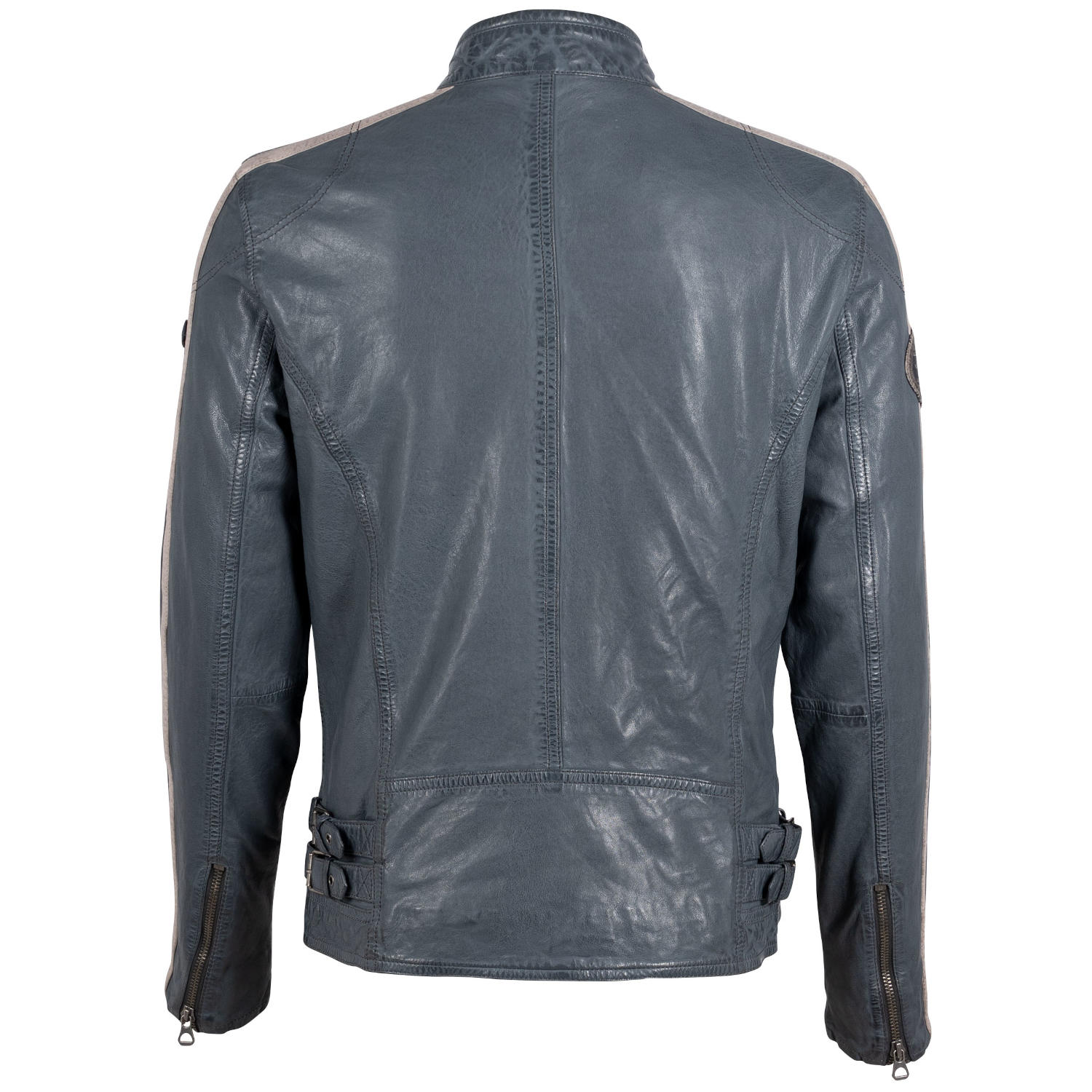 Geaca de Piele Barbati Gipsy Albastru Deschis/Gri GMRic – Black Friday