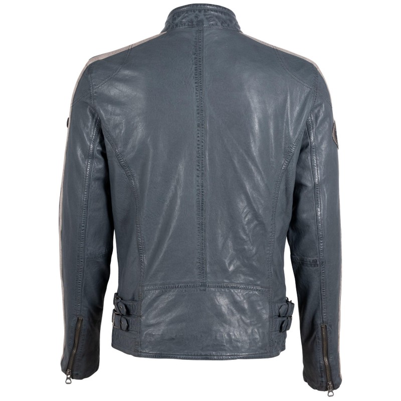 Geaca de Piele Barbati Gipsy Albastru Deschis/Gri GMRic – Black Friday Geaca de Piele Barbati Gipsy Albastru Deschis/Gri GMRic – Black Friday