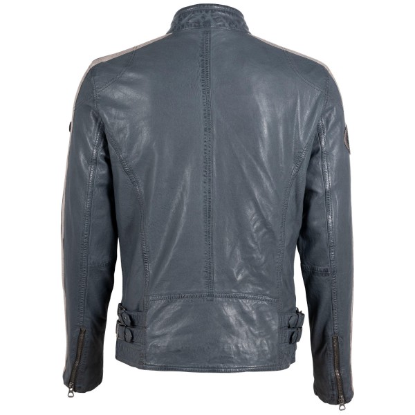Geaca de Piele Barbati Gipsy Albastru Deschis/Gri GMRic – Black Friday — fotografia 2