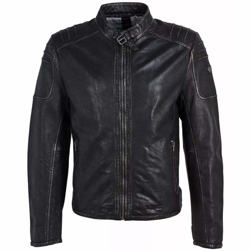 Geaca de Piele Barbati Gipsy Negru Antic GMRosko Geaca de Piele Barbati Gipsy Negru Antic GMRosko - readytowear.ro