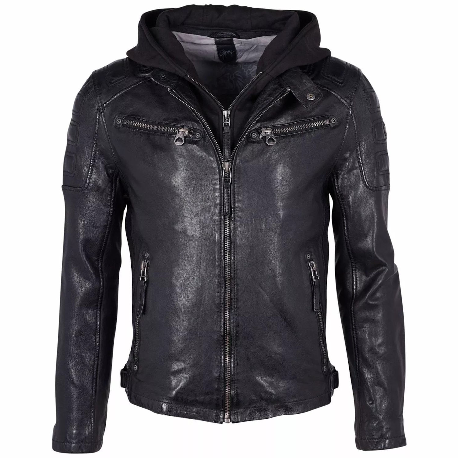 Geaca de Piele Barbati Gipsy Neagra GMRyan LVW – IMBRACAMINTE
